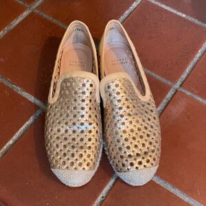 Stuart Weitzman Metallic Gold Loafers